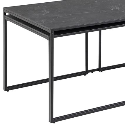 Set med soffbord ALMA 3 delar antracit