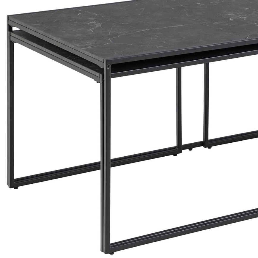 Set med soffbord ALMA 3 delar antracit