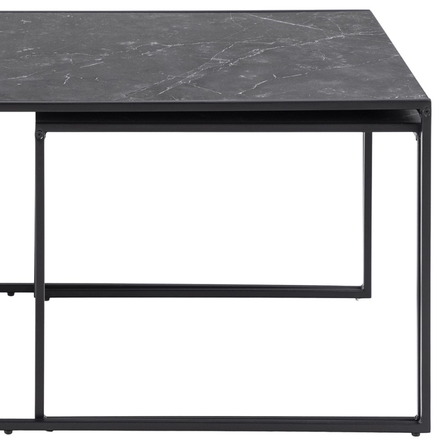 Set med soffbord ALMA 3 delar antracit