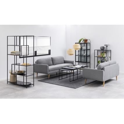 Set med soffbord ALMA 3 delar antracit