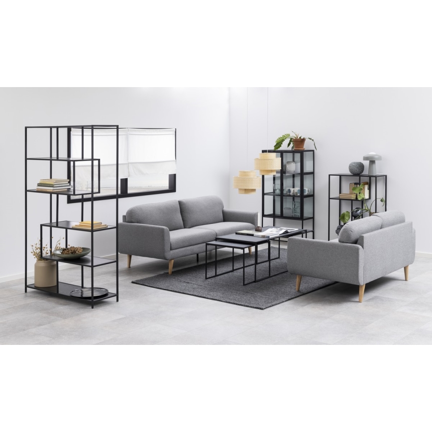 Set med soffbord ALMA 3 delar antracit