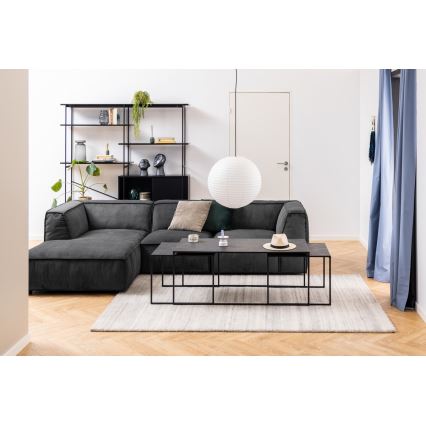 Set med soffbord ALMA 3 delar antracit