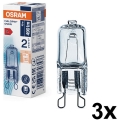 Set med 3 ugnslampor HALOPIN G9/40W/230V 2700K - Osram
