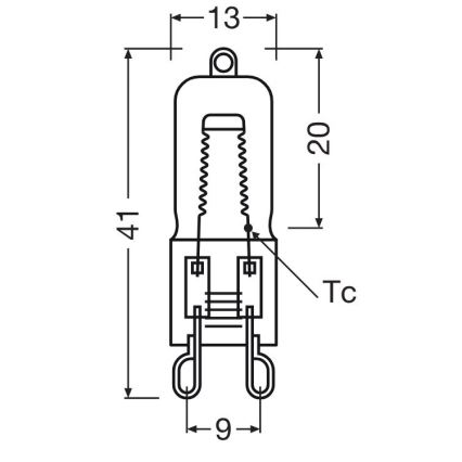 Set med 3 ugnslampor HALOPIN G9/40W/230V 2700K - Osram