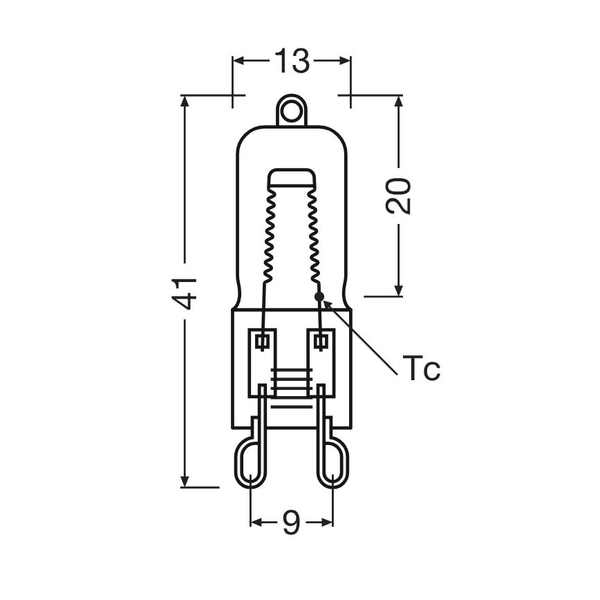 Set med 3 ugnslampor HALOPIN G9/40W/230V 2700K - Osram