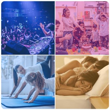 Set om 6 LED RGBW dimbara lampor MESH GU10/6,5W/230V 2700-6500K + fjärrkontroll - Aigostar