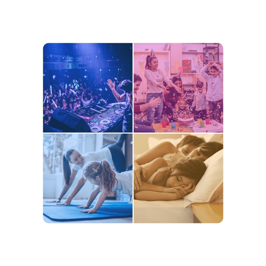 Set om 6 LED RGBW dimbara lampor MESH GU10/6,5W/230V 2700-6500K + fjärrkontroll - Aigostar