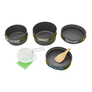 Set med camping köksredskap och tillbehör 9pcs
