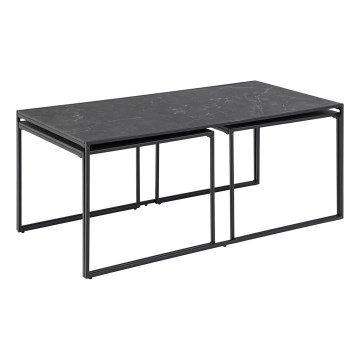 Set med soffbord ALMA 3 delar antracit