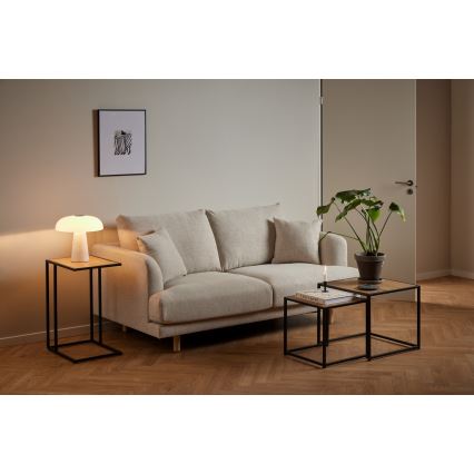 Set med soffbord SARON 2 st ek/svart