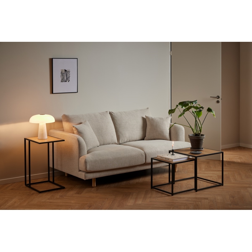 Set med soffbord SARON 2 st ek/svart
