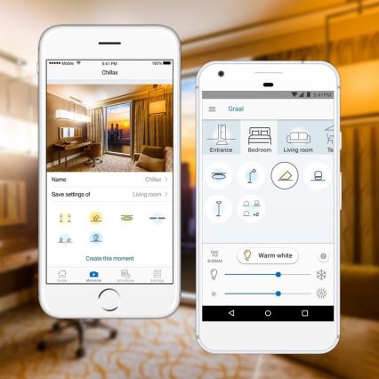 Set om 2 dimbara LED-lampor A60 E27/9W/230V 2700K Wi‑Fi + fjärrkontroll - WiZ