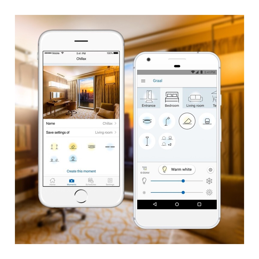 Set om 2 dimbara LED-lampor A60 E27/9W/230V 2700K Wi‑Fi + fjärrkontroll - WiZ