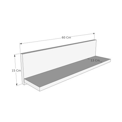 Set om 2 hyllor SHELFIE, furu/svart