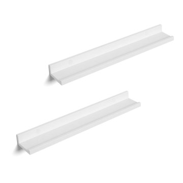 Set om 2 vägghyllor SHELFY, vita