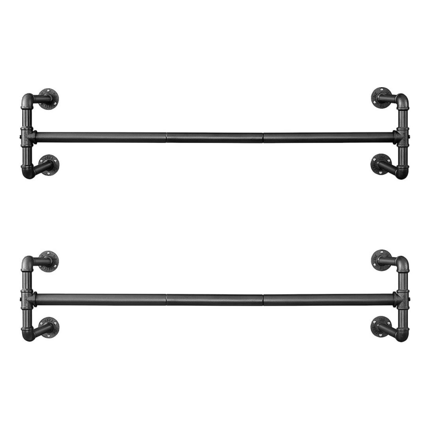 Set om 2 väggkrokar för galgar LINEA, svart
