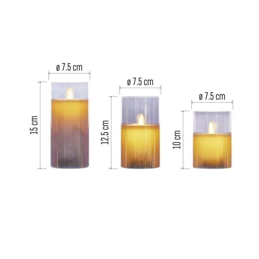 Set om 3 LED-ljus LED/6xAA