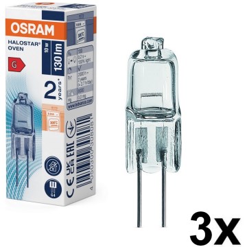 Set om 3 ugnslampor HALOSTAR G4/10W/12V 2700K - Osram