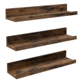 Set om 3 vägghyllor SHELFY, bruna