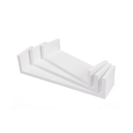 Set om 3 väggmonterade hyllor SHELFY, vit