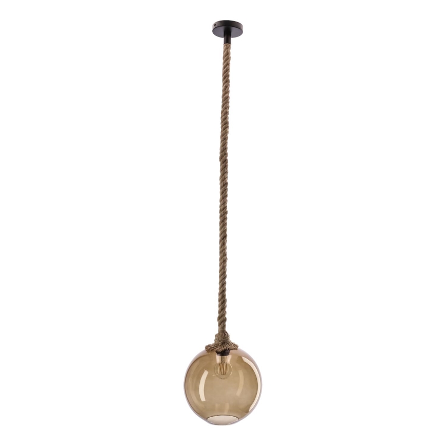 SHEDON hänglampa 1xE27/40W/230V rök beige