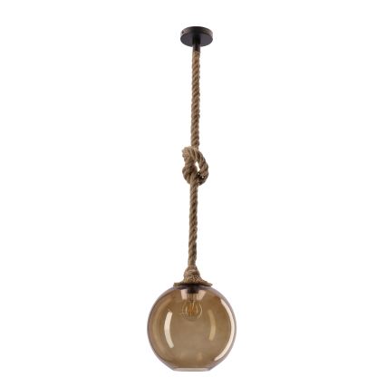 SHEDON hänglampa 1xE27/40W/230V rök beige