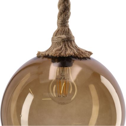 SHEDON hänglampa 1xE27/40W/230V rök beige