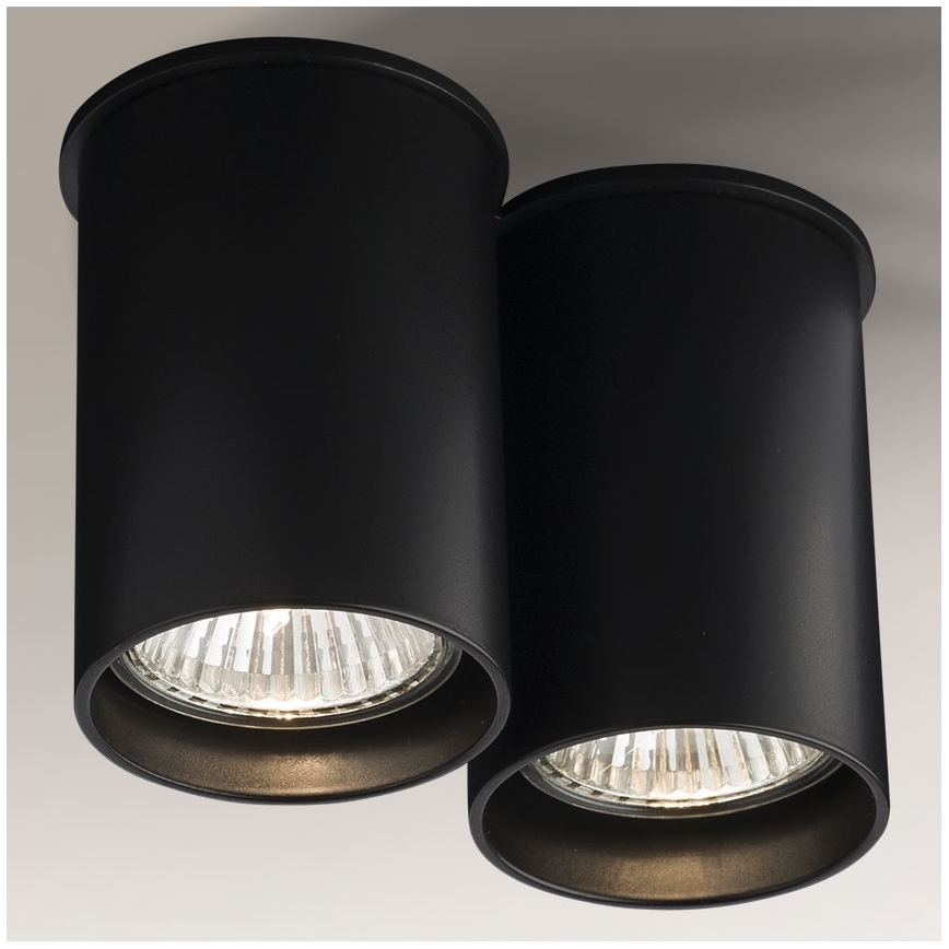 Shilo - Spotlight  2xGU10/15W/230V 9 cm svart