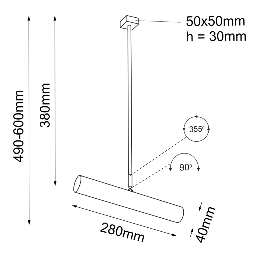 Shilo - Upphängningsbar Ljuskrona  1xGU10-MR11/15W/230V svart