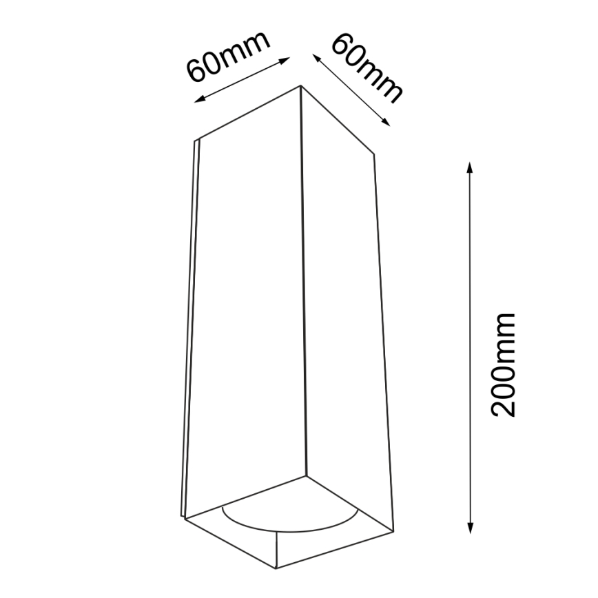 Shilo - Vägglampa  2xGU10/15W/230V svart