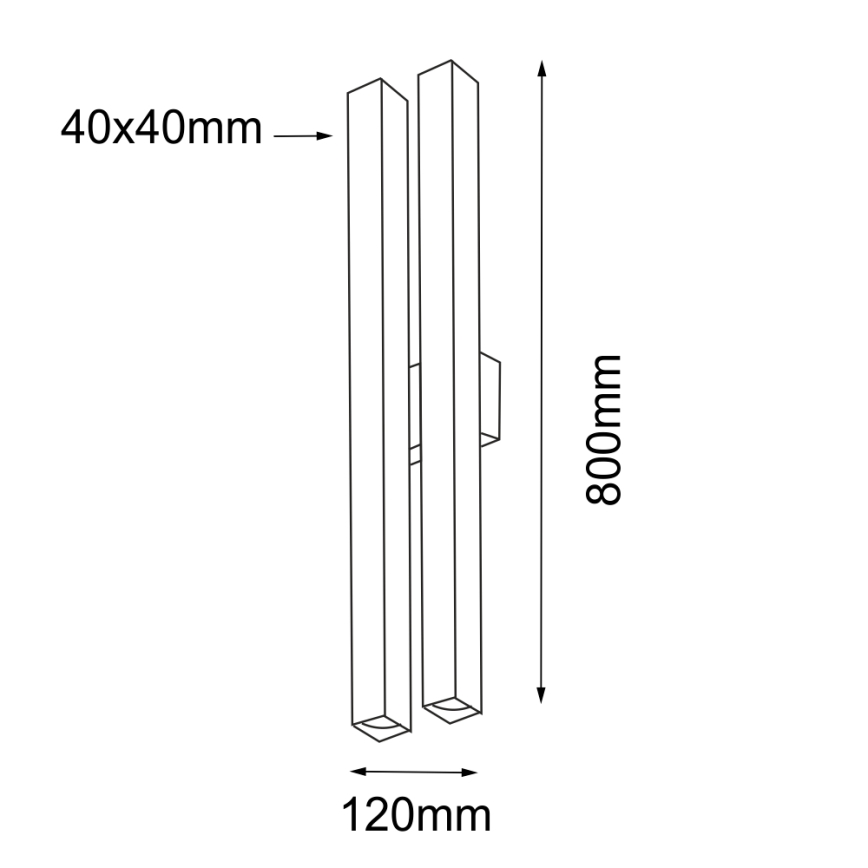 Shilo - Vägglampa  4xGU10/15W/230V svart