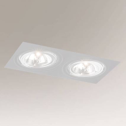 Shilo - Infälld belysning  2xGU10/15W/230V vit