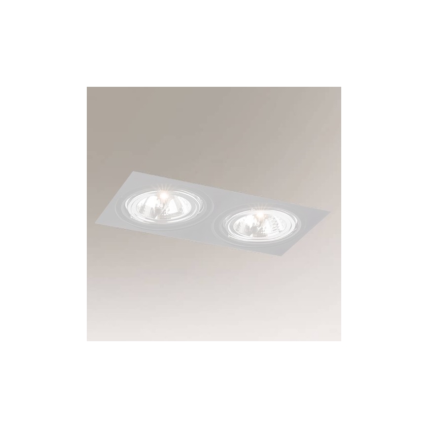 Shilo - Infälld belysning  2xGU10/15W/230V vit