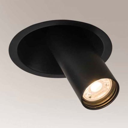 Shilo - Infälld spotlight 1xGU10/MR11/15W/230V diameter 11 cm svart