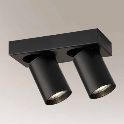 Shilo - Spotlight  2xGU10/15W/230V svart