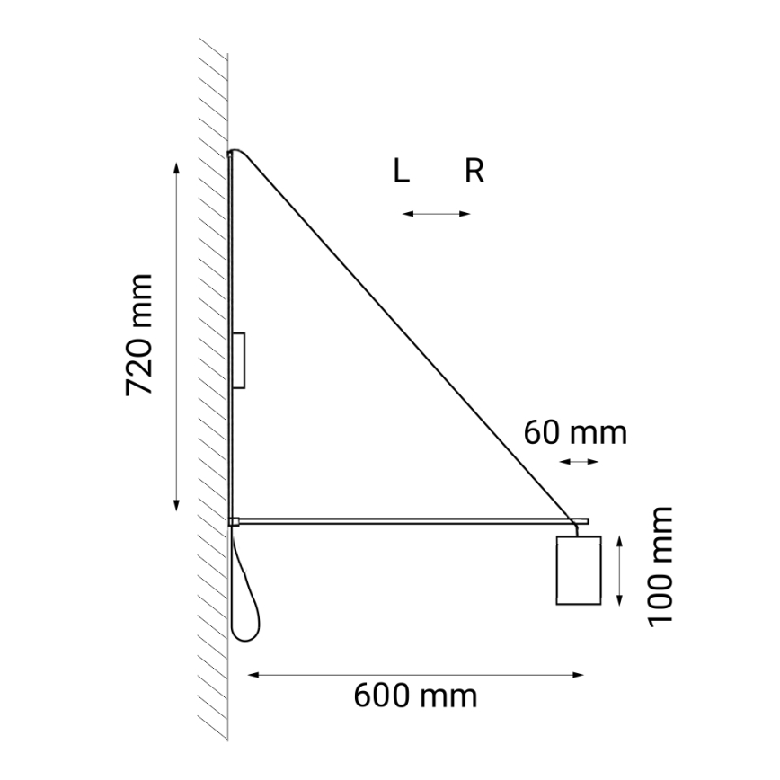Shilo - Vägglampa  1xGU10/15W/230V svart