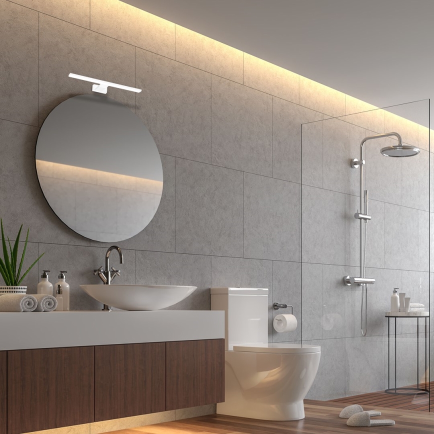 SHINE LED vägglampa för badrum 7W/230V, 30 cm, IP44, vit