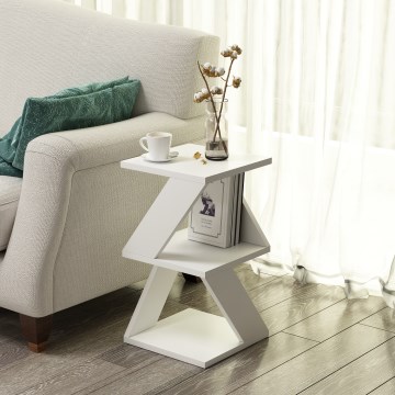 Sidobord ALBENI 50x30 cm vit