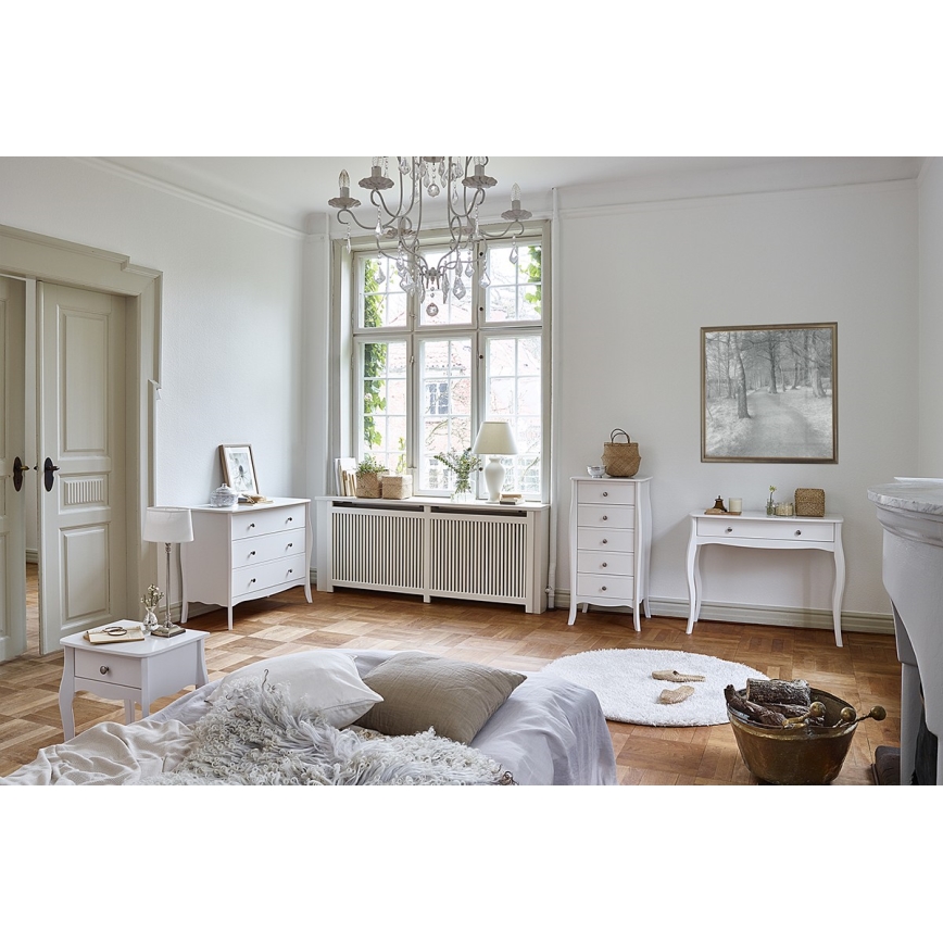 Sidobord BAROQUE 55x96,5 cm vit