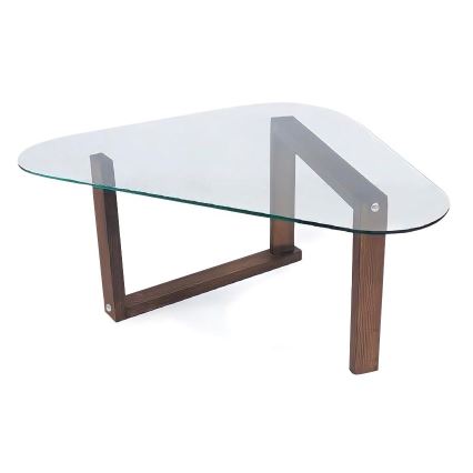 Sidobord CAM 41x96 cm brun/genomskinlig