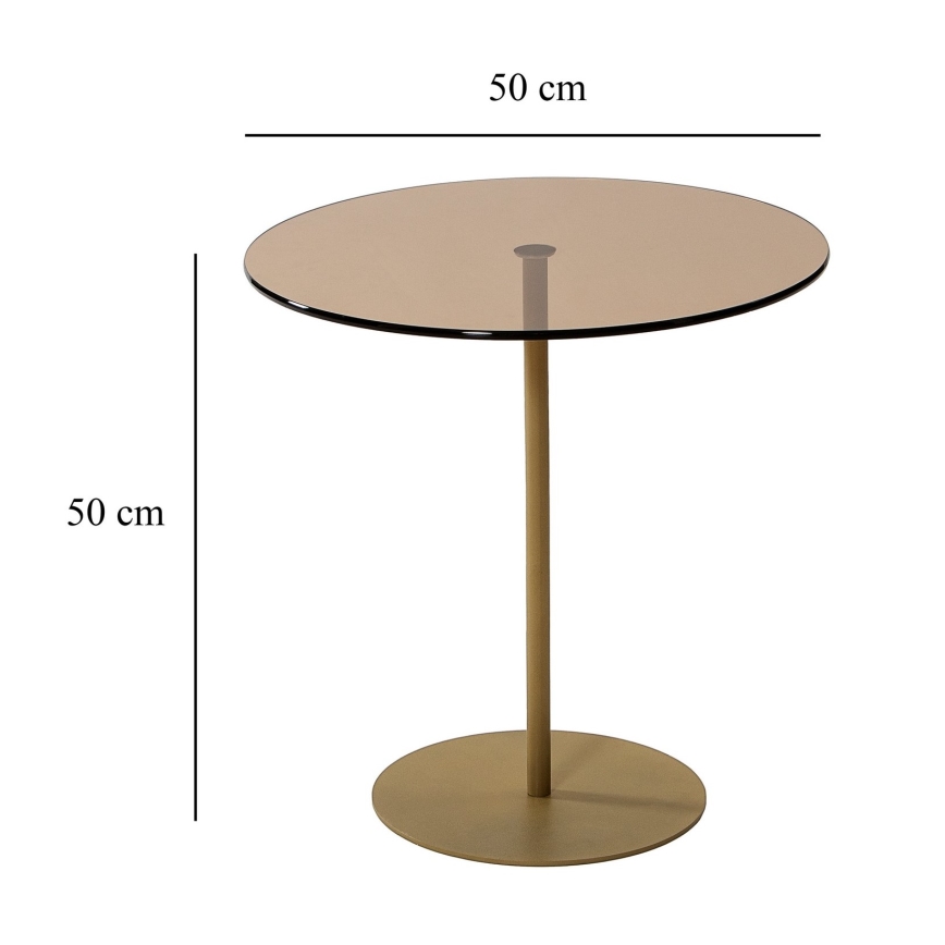 Sidobord CHILL 50x50 cm guld/brons