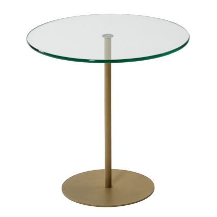 Sidobord CHILL 50x50 cm guld/genomskinlig