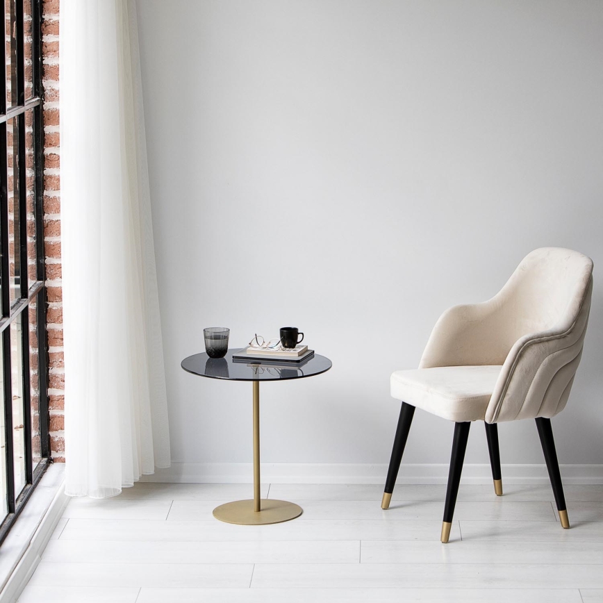 Sidobord CHILL 50x50 cm guld/svart