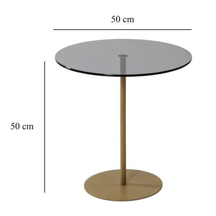 Sidobord CHILL 50x50 cm guld/svart