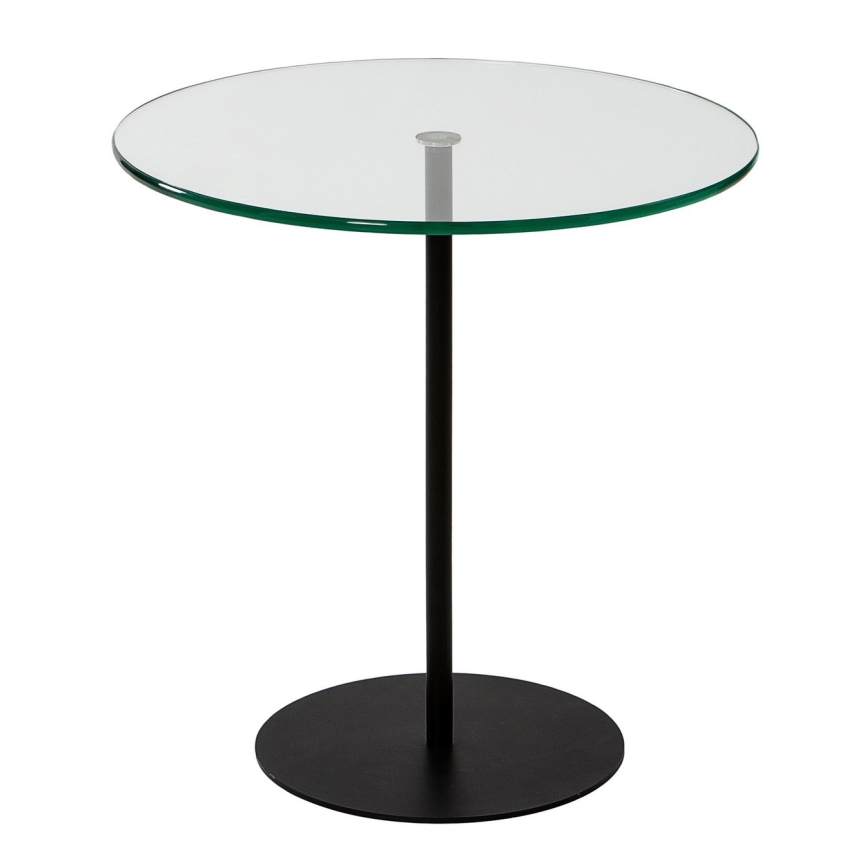 Sidobord CHILL 50x50 cm svart/genomskinlig