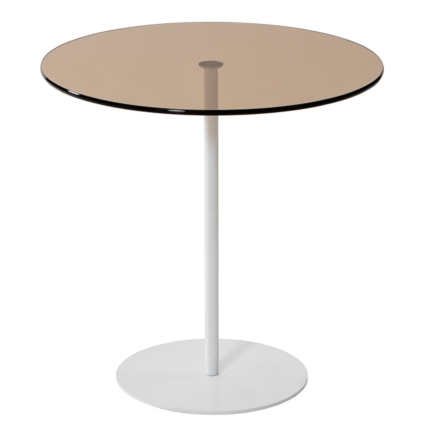 Sidobord CHILL 50x50 cm vit/brons
