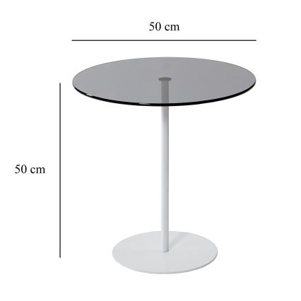 Sidobord CHILL 50x50 cm vit/svart