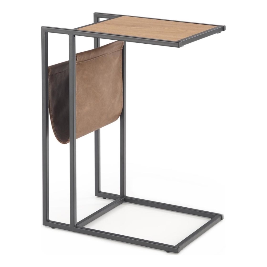 Sidobord COMPACT 65x47 cm svart/brun