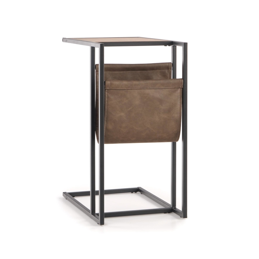 Sidobord COMPACT 65x47 cm svart/brun