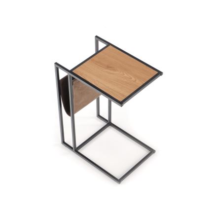 Sidobord COMPACT 65x47 cm svart/brun